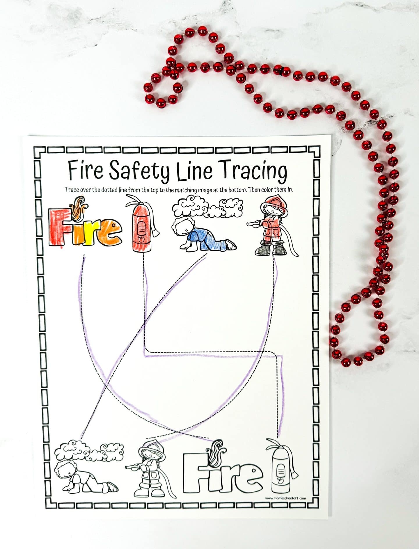 Free Fire Safety Tracing Worksheets Free Fire Safety Tracing Worksheets