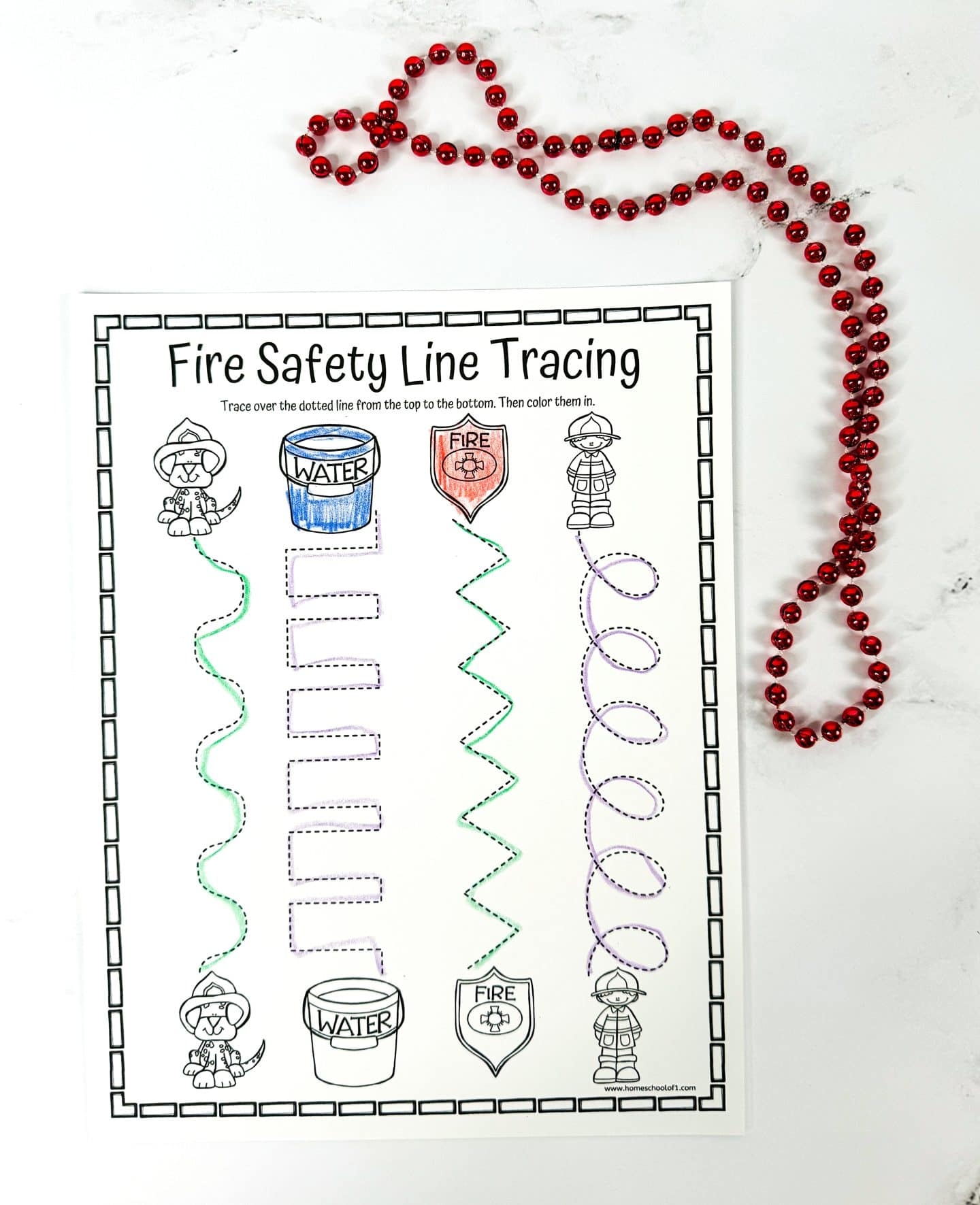 Free Fire Safety Tracing Worksheets Free Fire Safety Tracing Worksheets