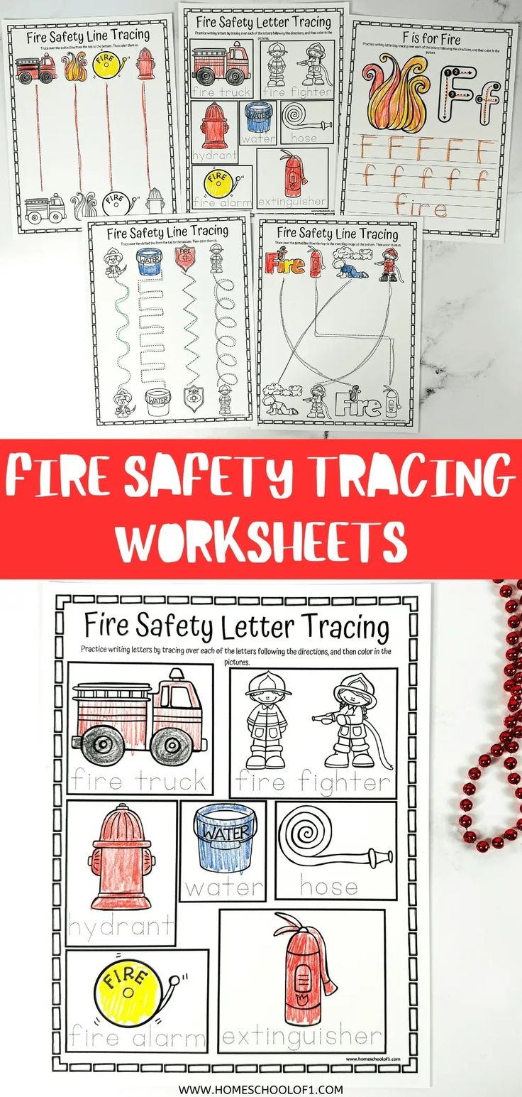 Free Fire Safety Tracing Worksheets Free Fire Safety Tracing Worksheets