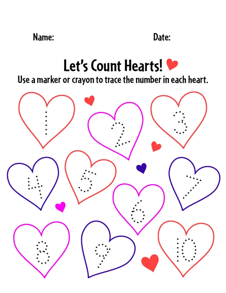 Free Heart Worksheets For Preschool The Hollydog Blog