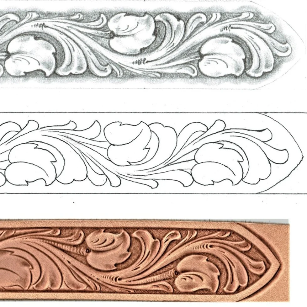 Free Leather Belt Pattern By Bob Moline Elktracks Studio
