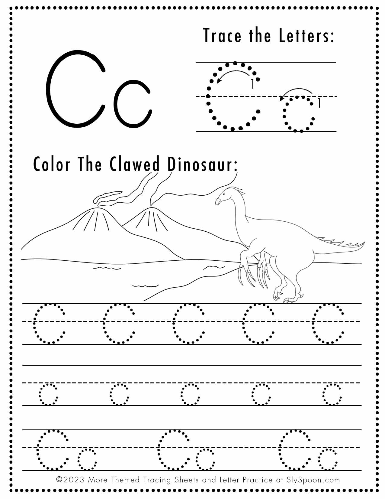 Letter C Tracing Worksheets Preschool