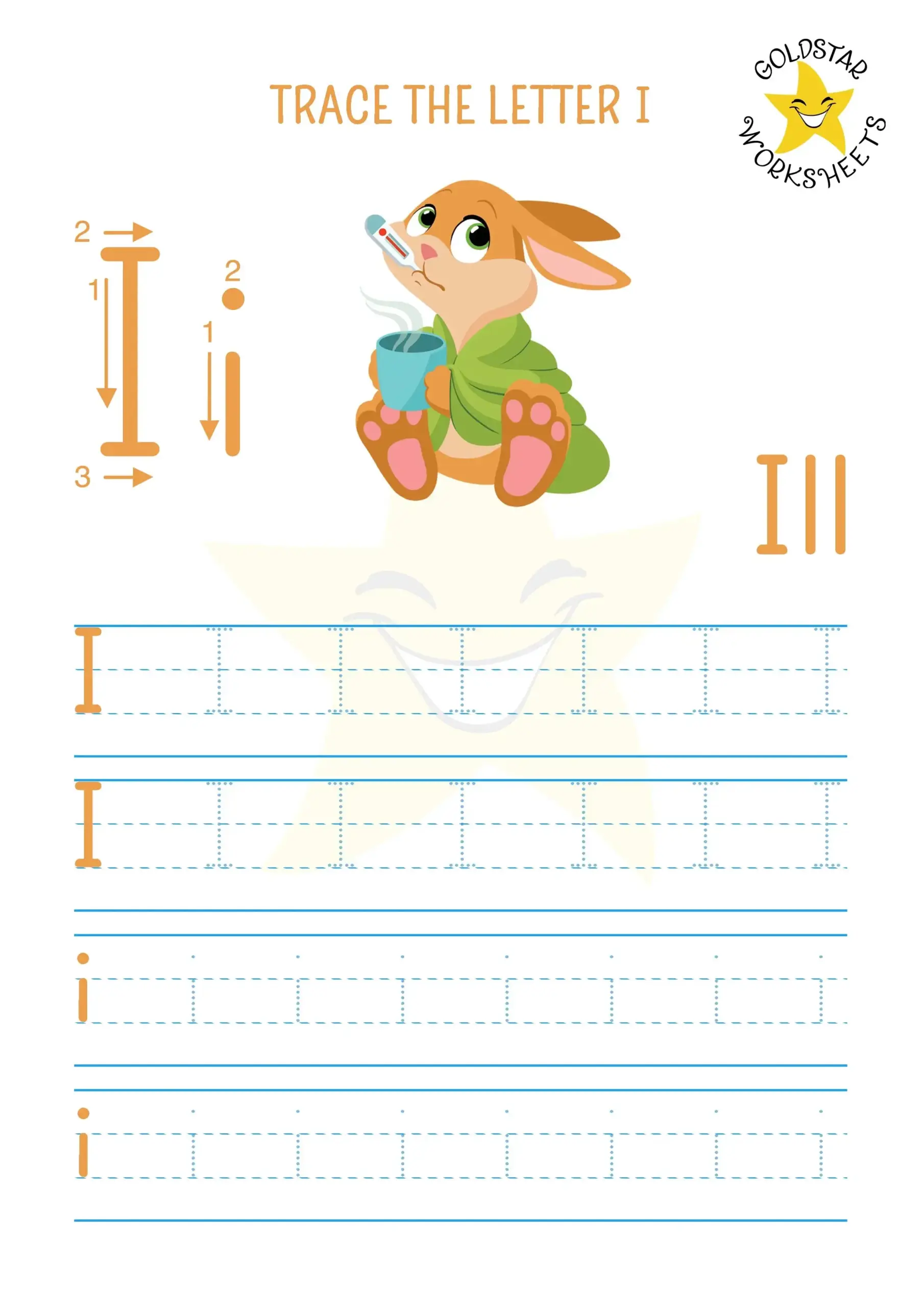 Letter I Tracing Worksheet