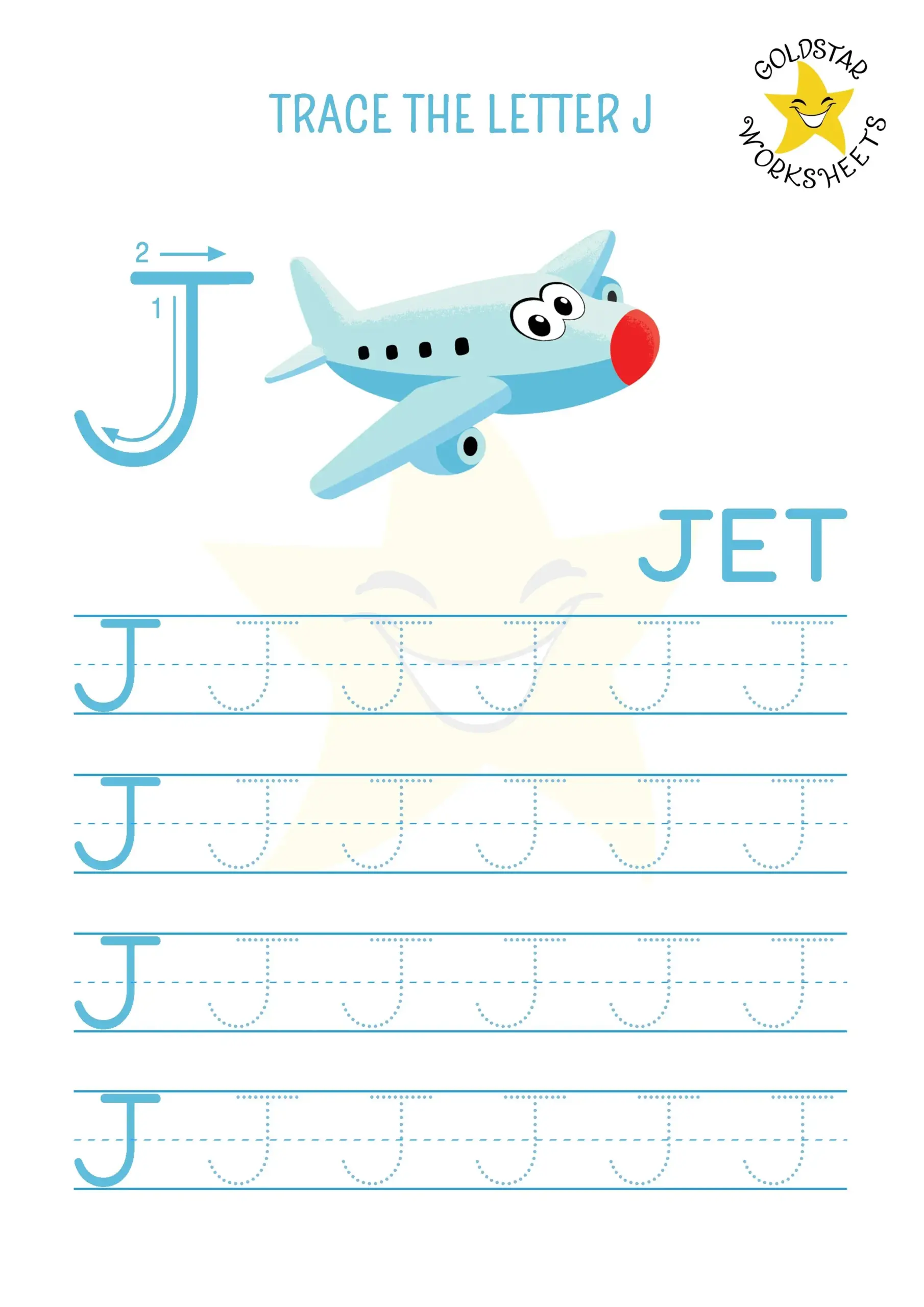 Capital J Tracing Worksheet