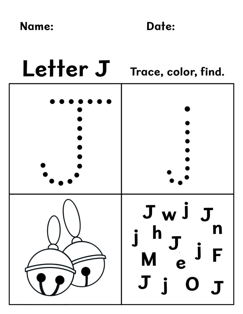 FREE Letter J Worksheets For Preschool The Hollydog Blog