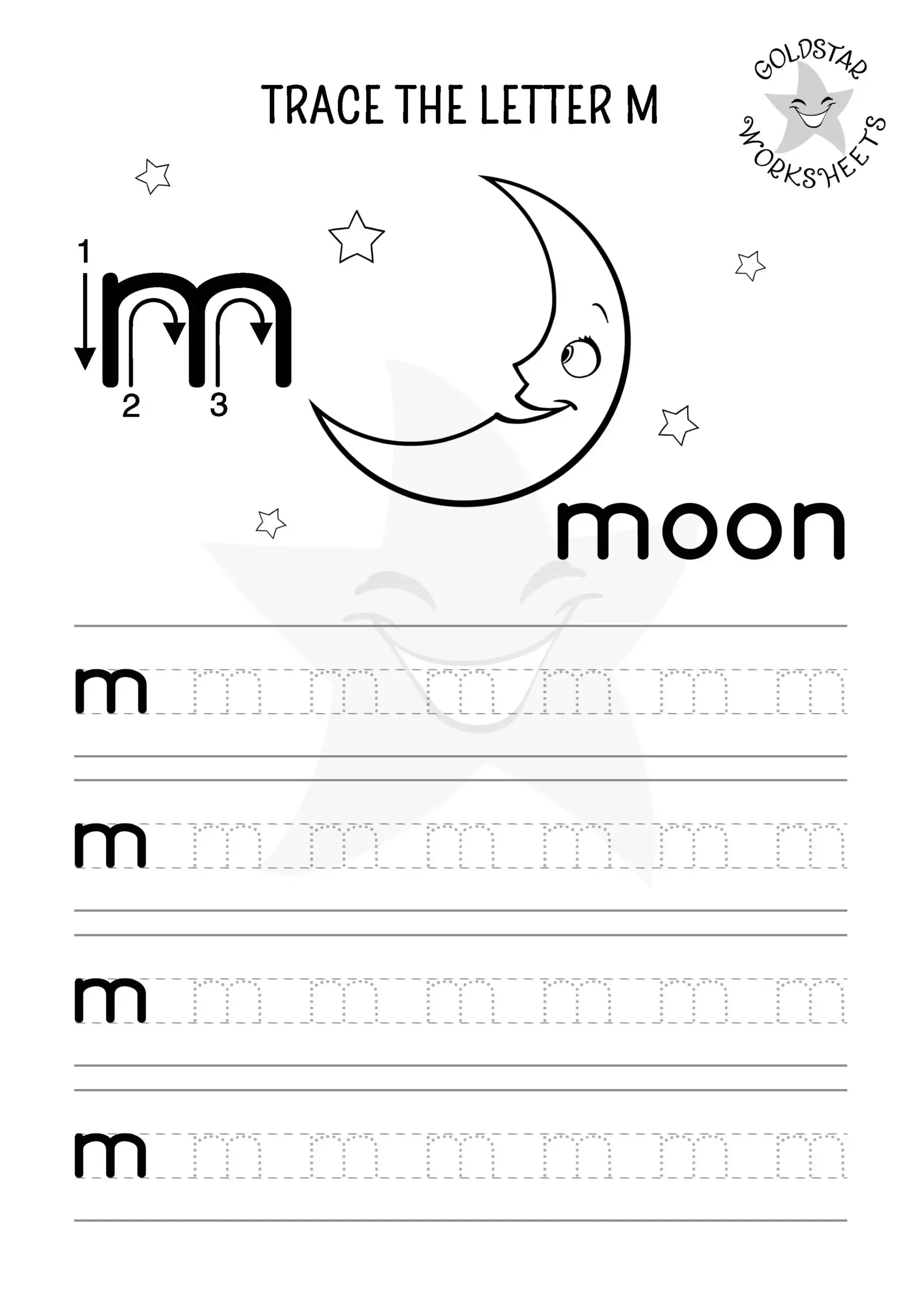 Free Letter M Tracing Worksheets Mole Moon amp More Fun Designs 