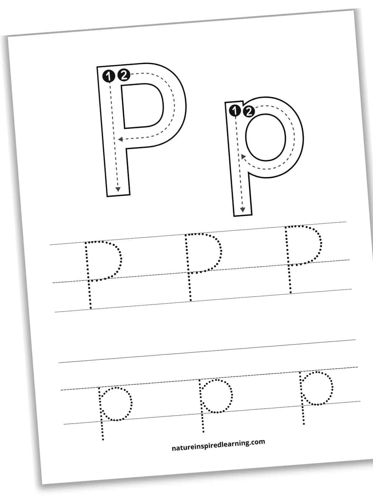 Free Letter P Tracing Worksheets Nature Inspired Learning Free Letter P Tracing Worksheets Nature Inspired Learning