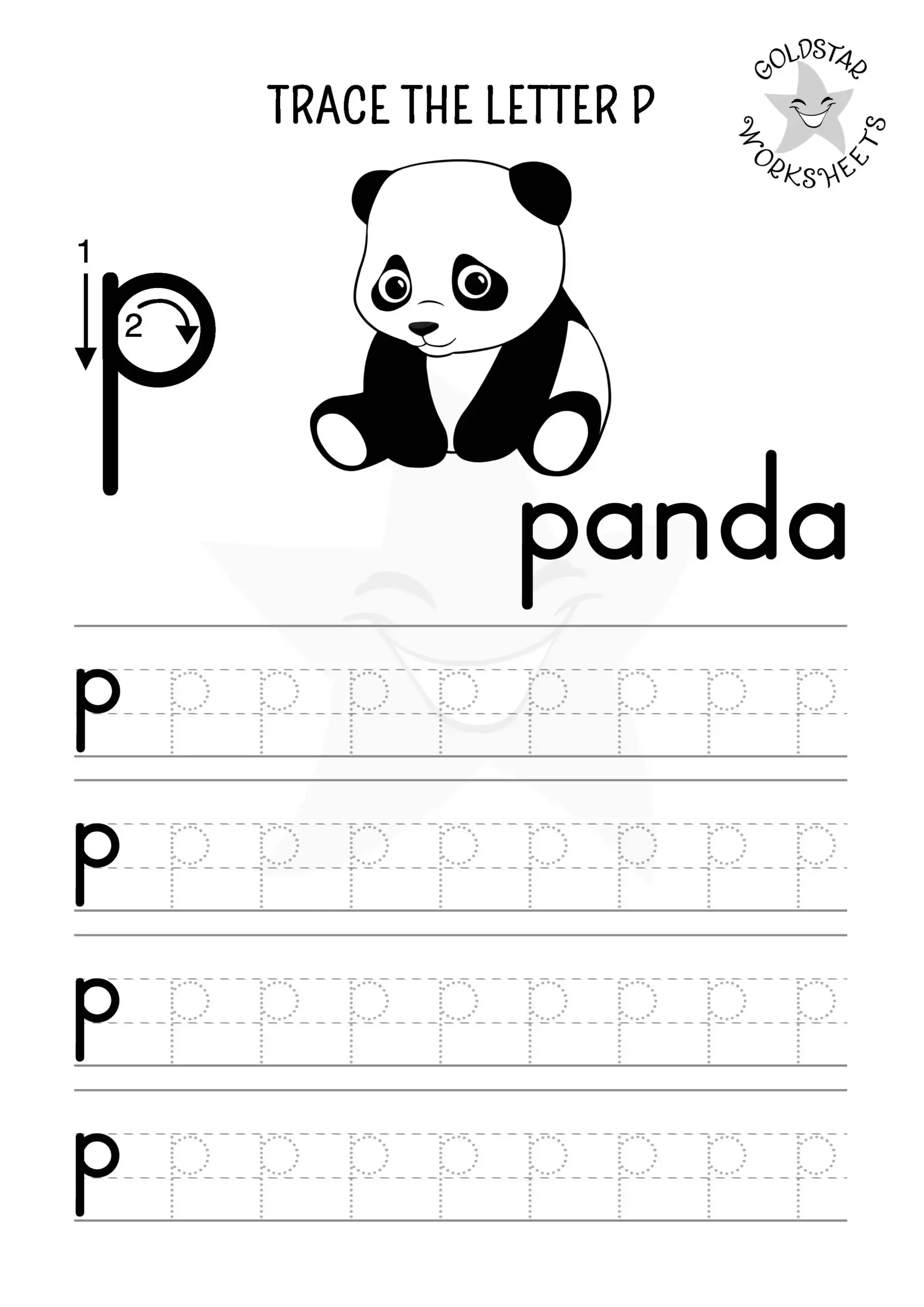 Letter P Tracing Worksheet