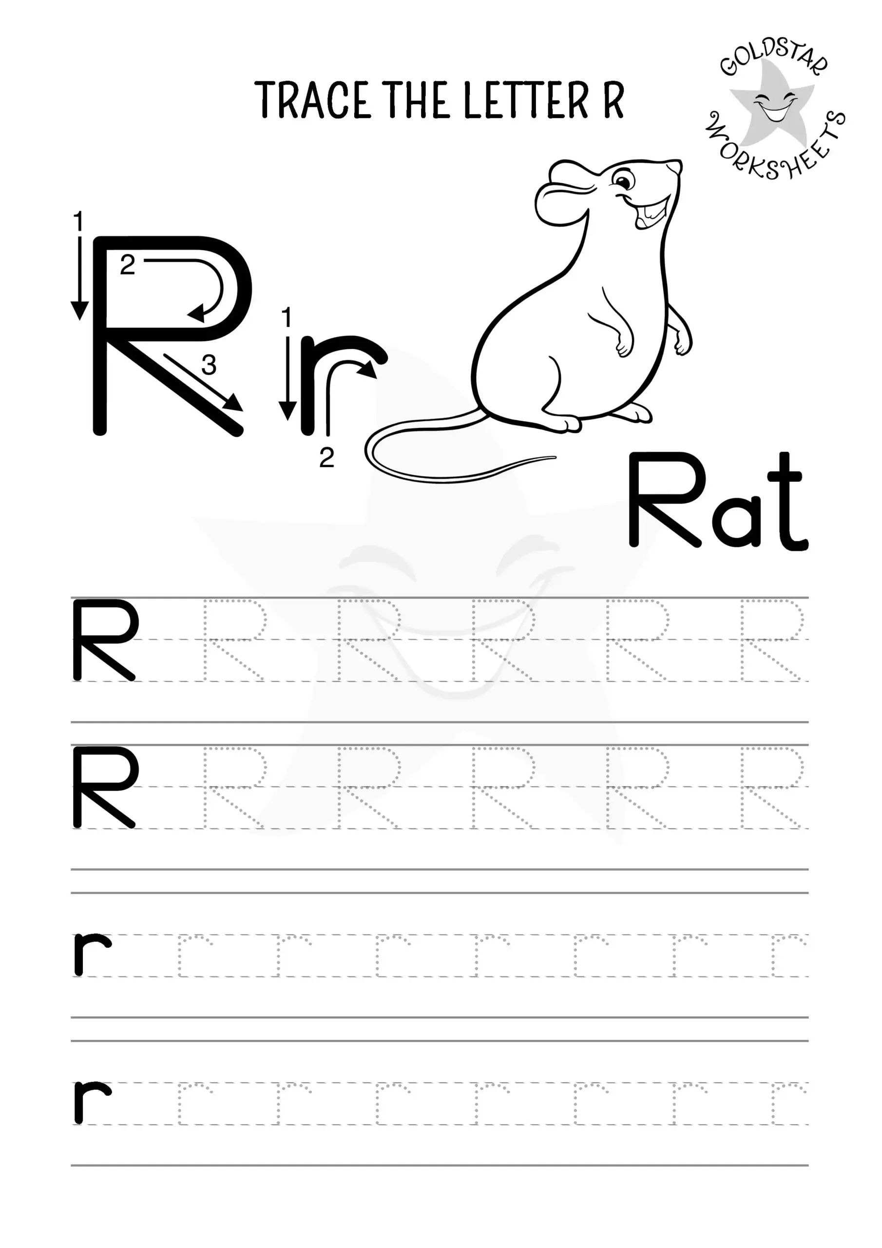 Free Letter R Tracing Worksheets Kids Love Our Cute Pictures 