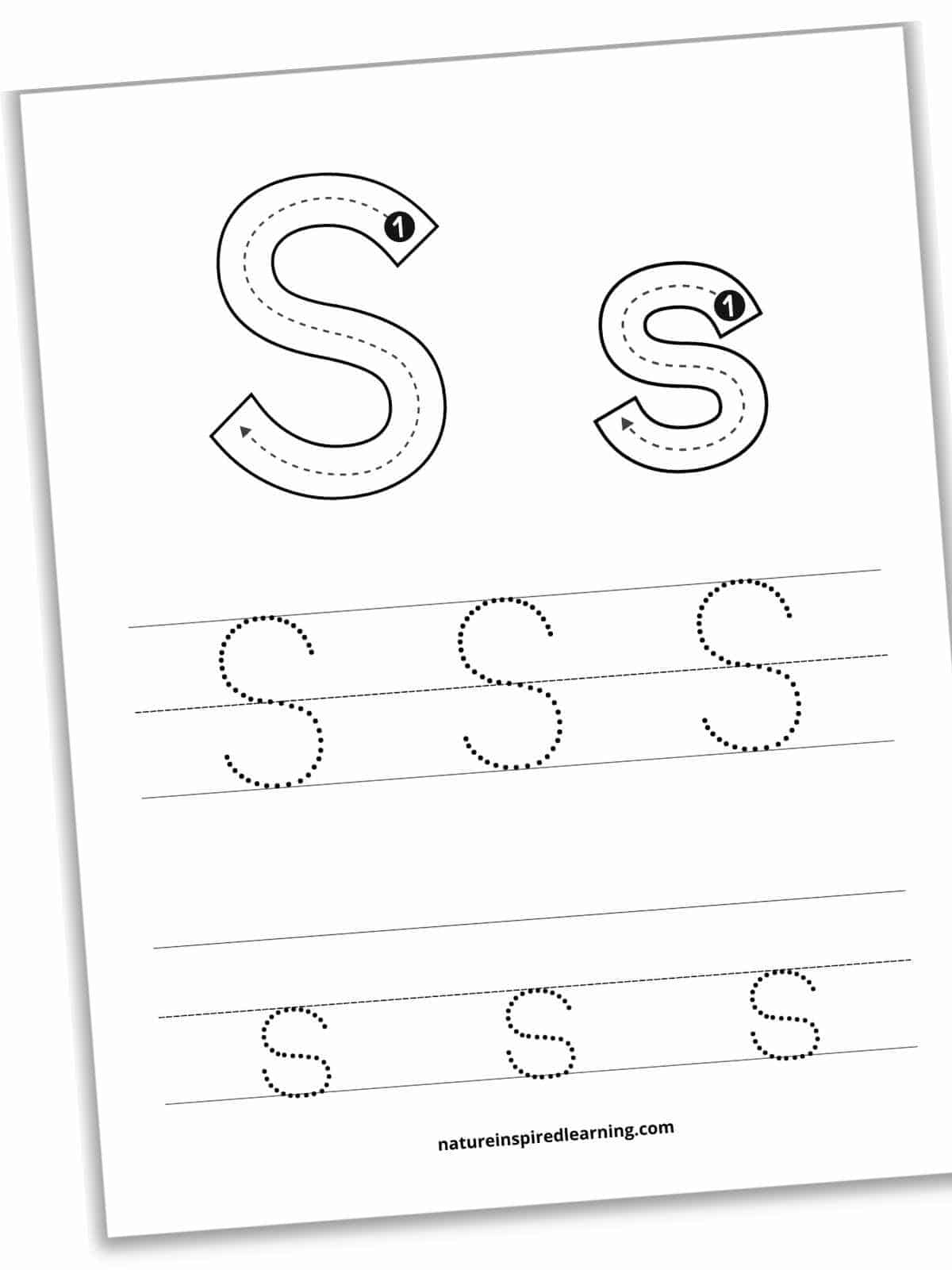 Free Letter S Tracing Worksheets Nature Inspired Learning Free Letter S Tracing Worksheets Nature Inspired Learning