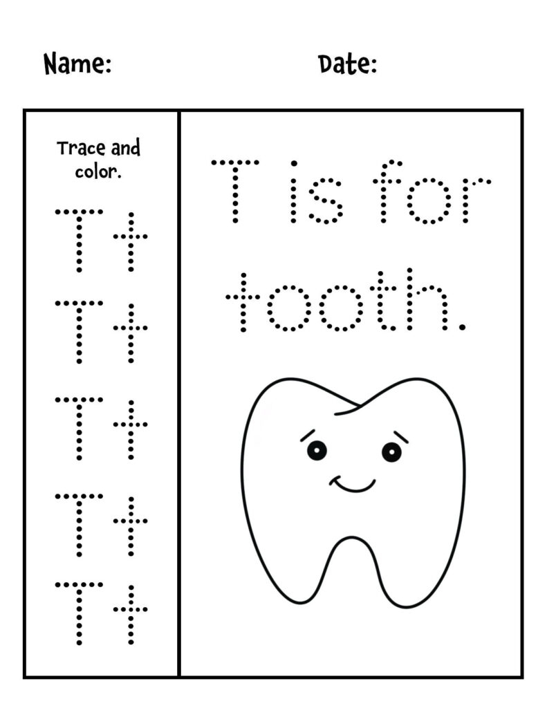 FREE Letter T Worksheets For Preschool The Hollydog Blog
