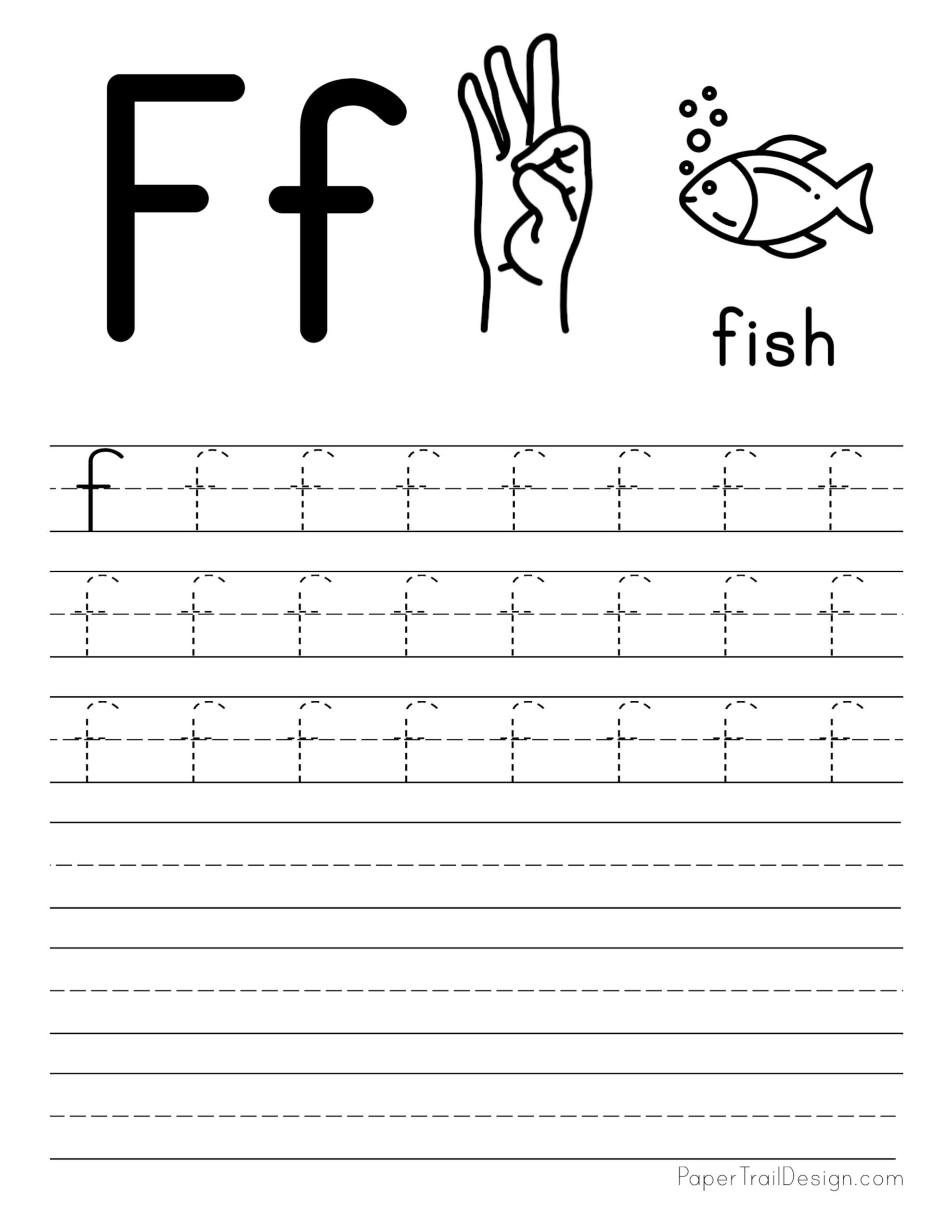Free Letter Tracing Worksheets Paper Trail Design