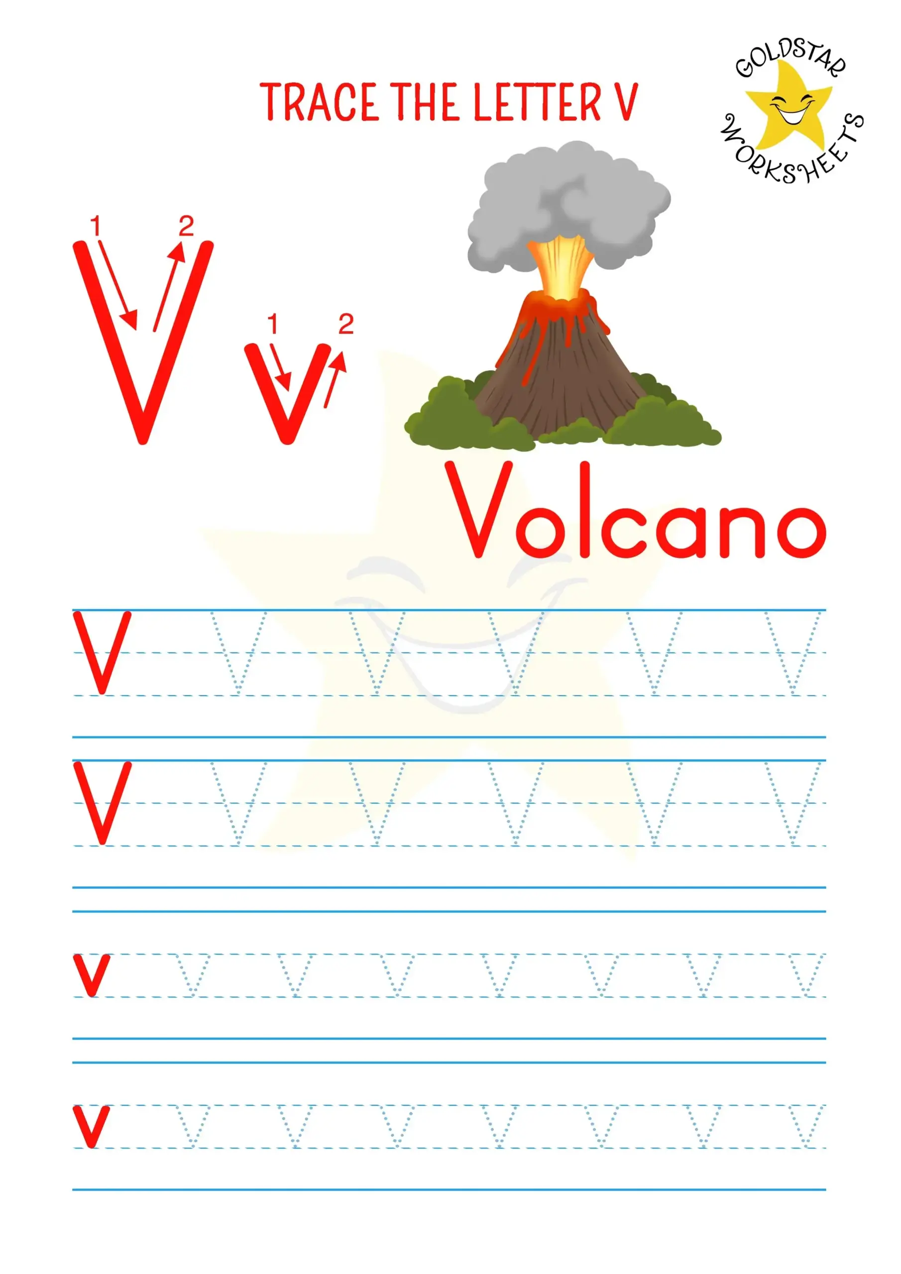 Letter V Tracing Worksheets Pdf