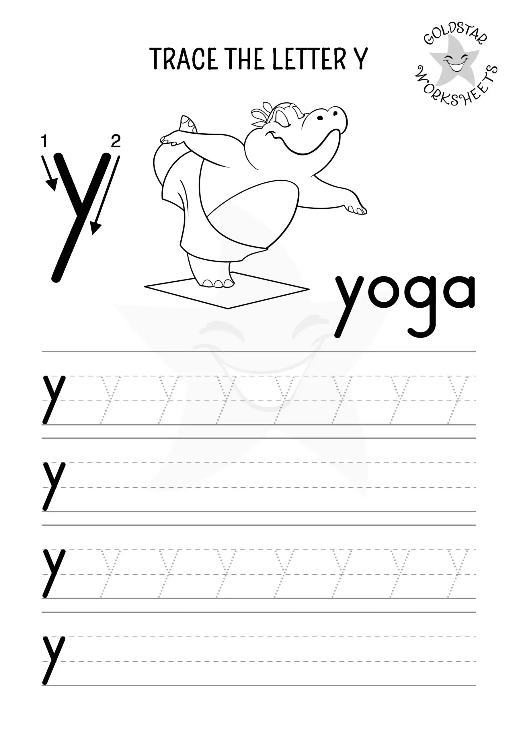 Y Tracing Worksheet
