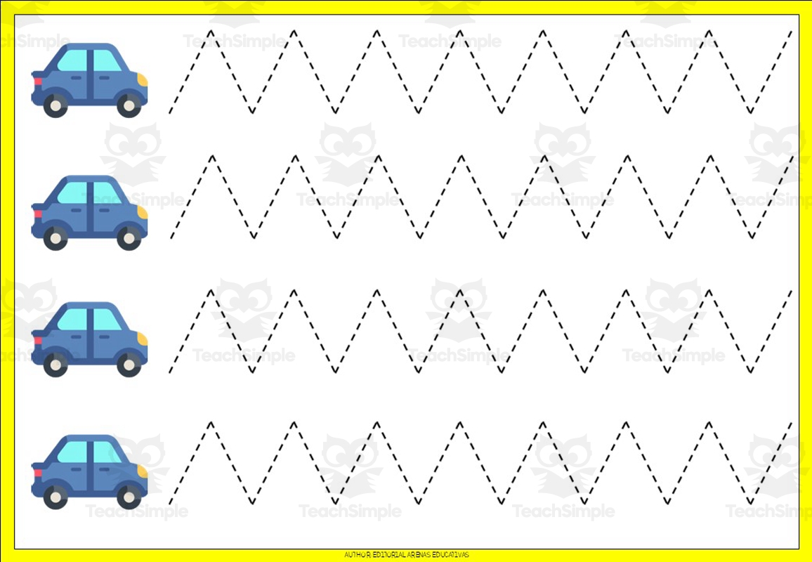 Tracing Cars Worksheets