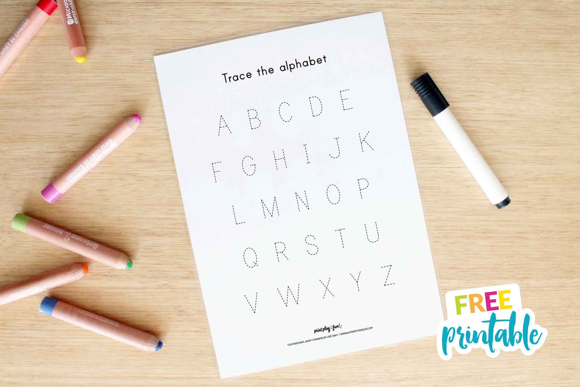 FREE Name And Alphabet Tracing Mats My Party Design