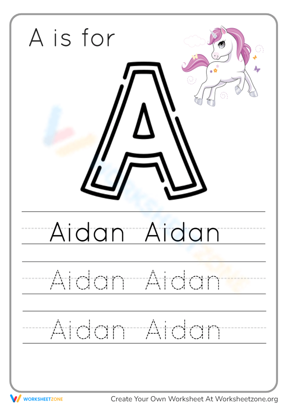 Free Name Tracing Worksheet Generator