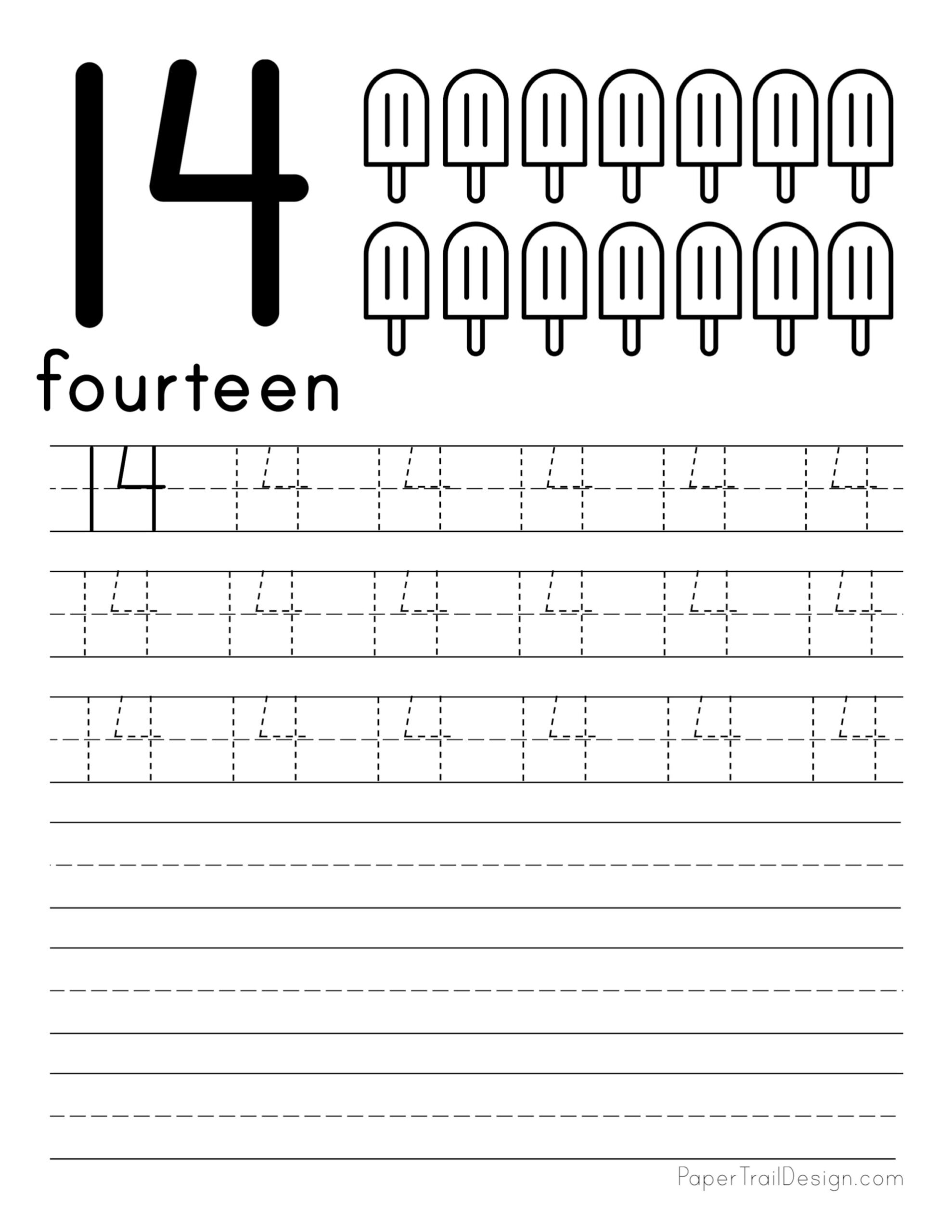 Free Number Tracing Worksheets Paper Trail Design