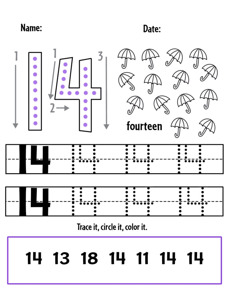 Free Numbers 11 20 Tracing Sheets The Hollydog Blog
