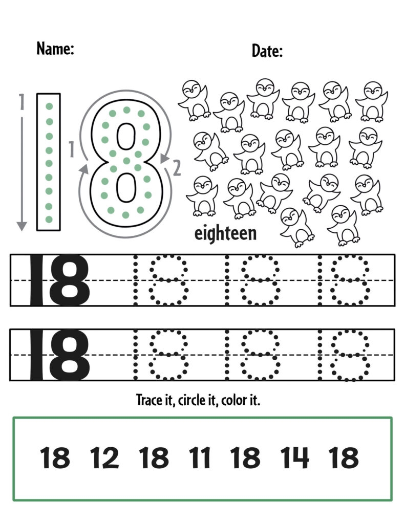Free Numbers 11 20 Tracing Sheets The Hollydog Blog