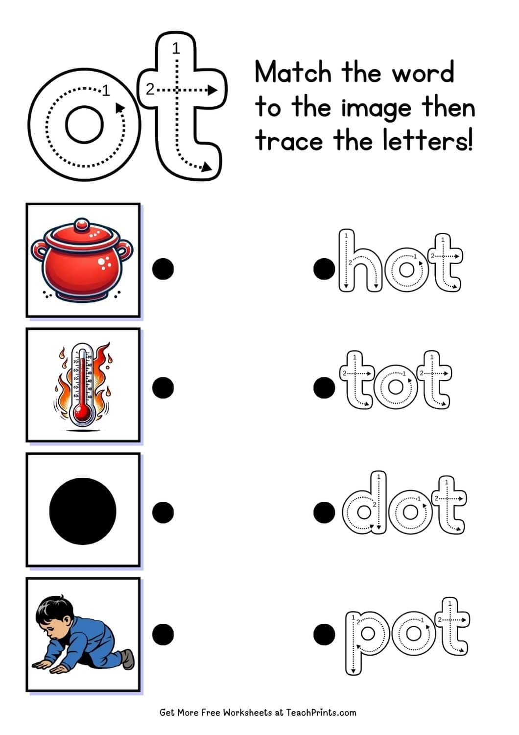 Free ot Word Family Worksheets Teach Prints