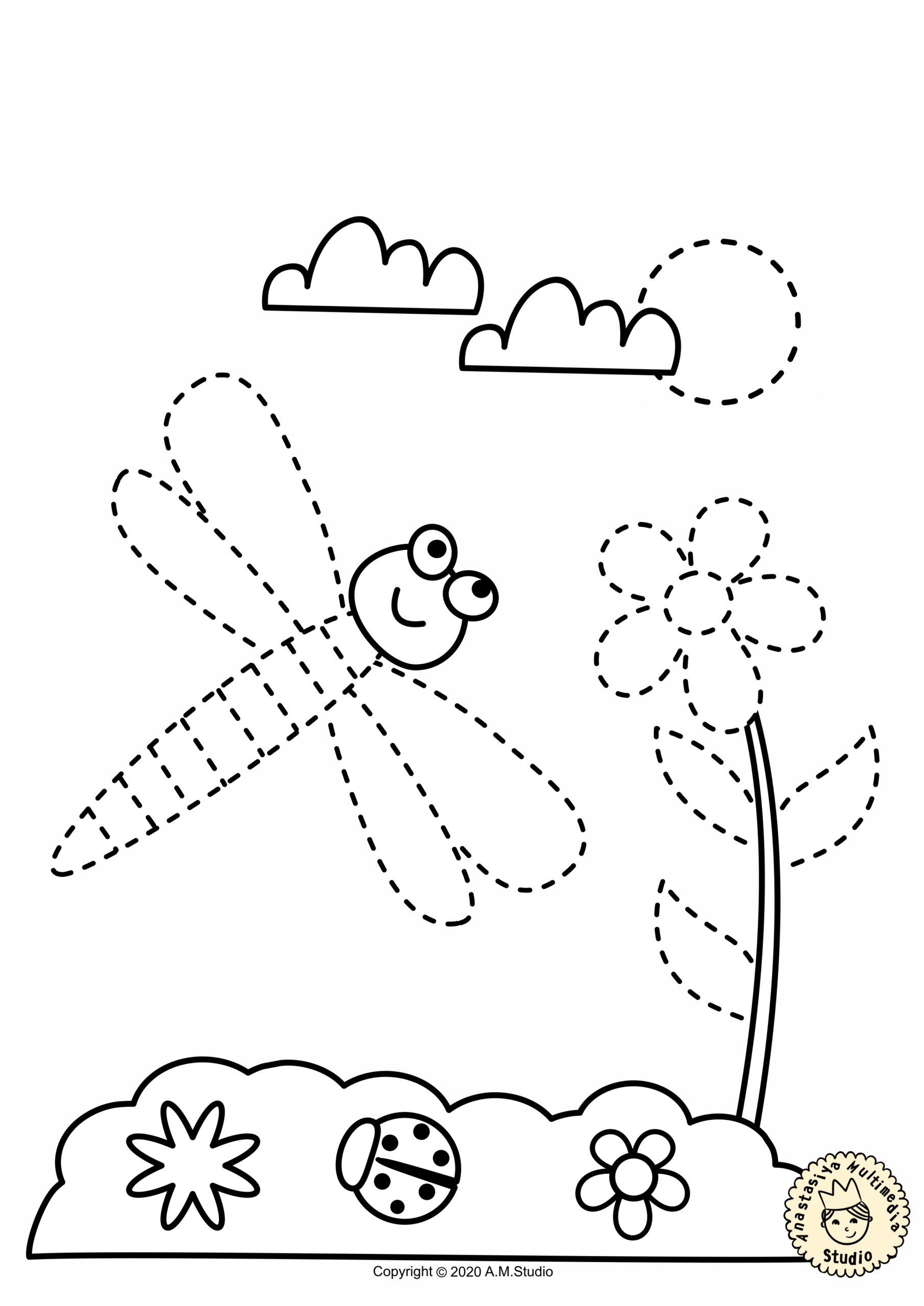 Free Picture Tracing Activities Coloring Sheets Pre writing 