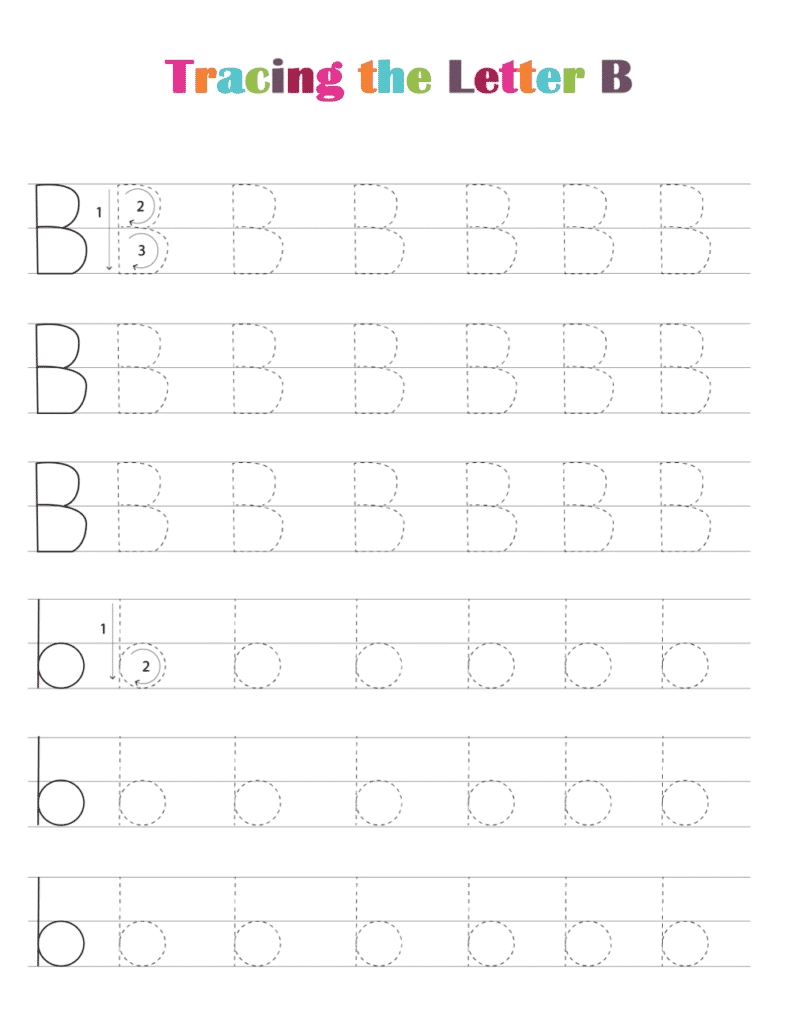 Letter B Tracing Worksheets Pdf
