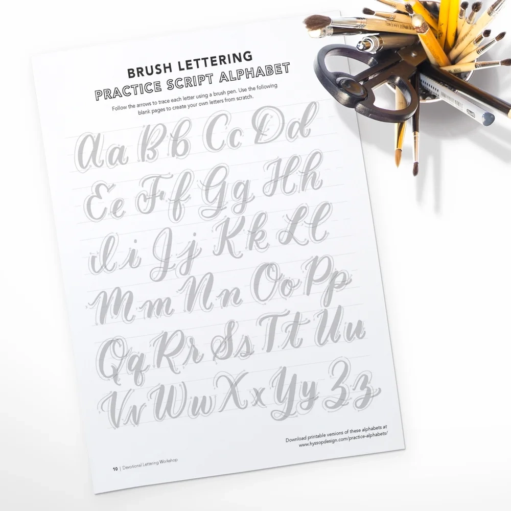 Calligraphy Alphabet Tracing