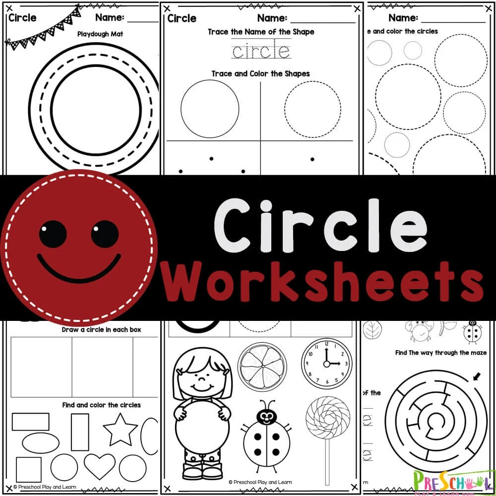 Circle Tracing Worksheets Preschool
