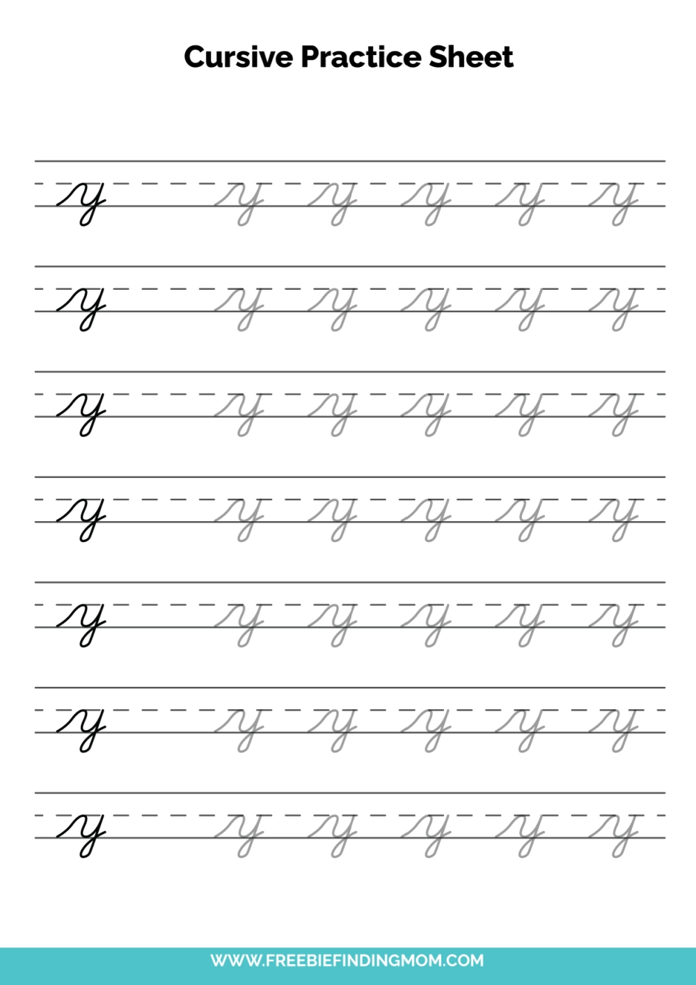 Free Printable Cursive Tracing Worksheets