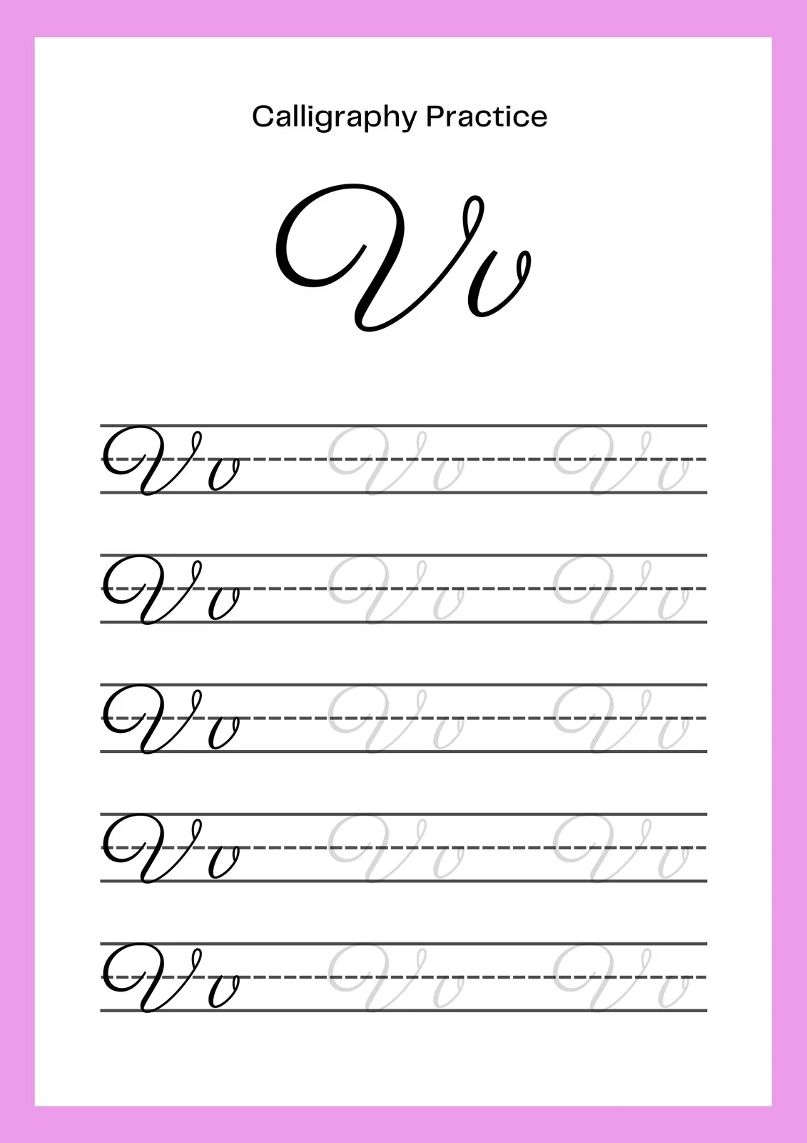 Free Printable Cursive Writing Worksheet Templates Canva