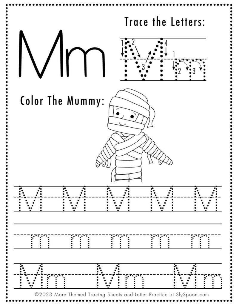 Letter M Tracing Worksheet