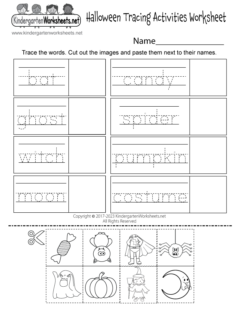 Free Printable Halloween Tracing Activities Worksheet Free Printable Halloween Tracing Activities Worksheet
