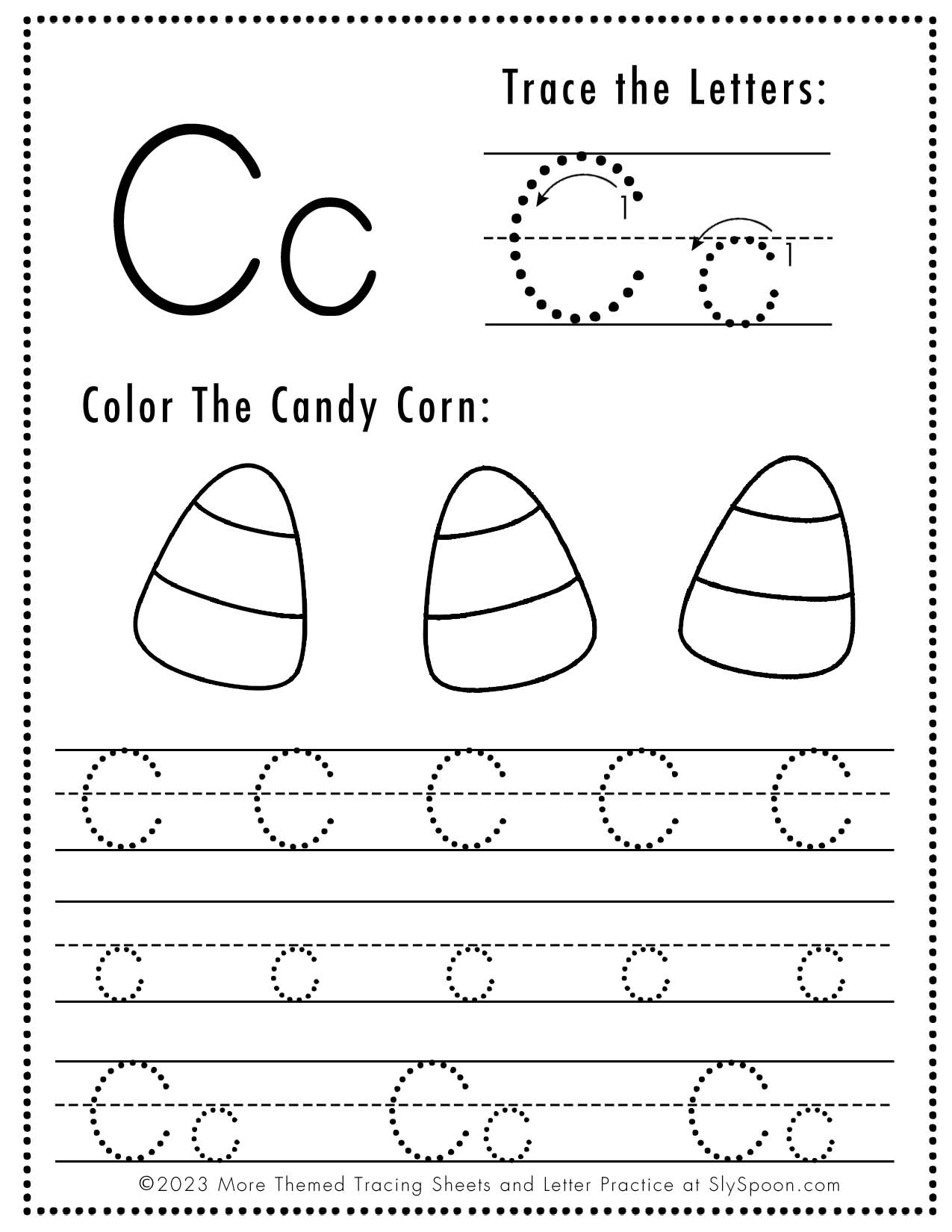 Free Printable Letter C Worksheets Sly Spoon