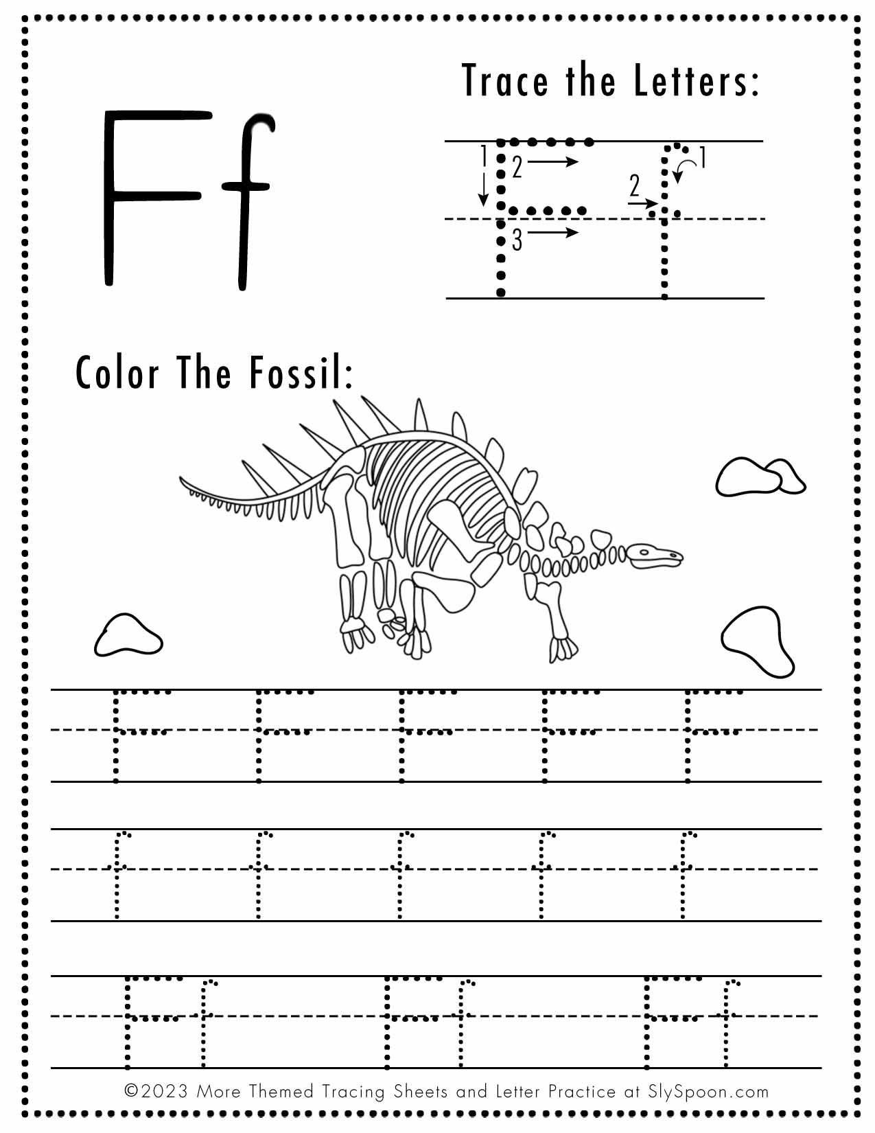 Free Printable Letter F Worksheets Sly Spoon