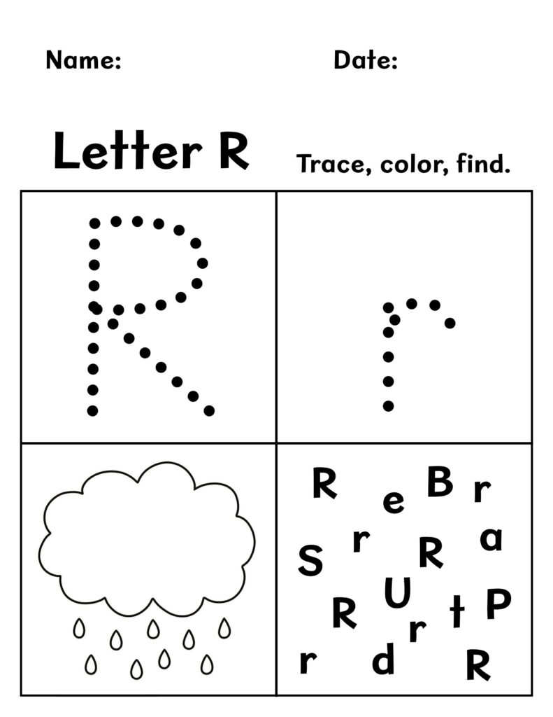 Letter R Tracing Worksheets Free