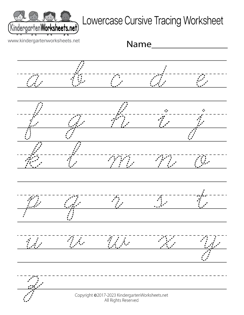 Lowercase Tracing Worksheet