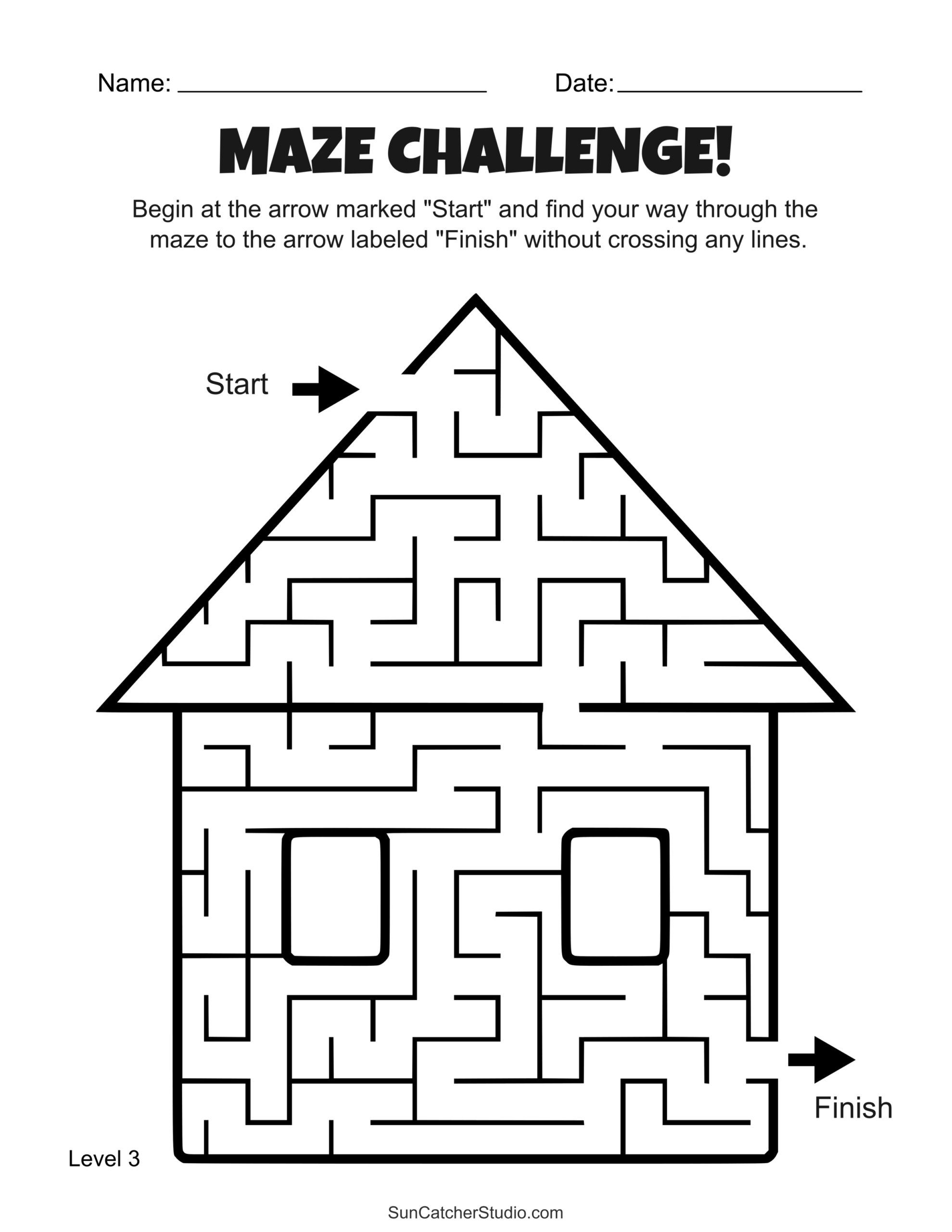 Tracing Mazes For Preschoolers