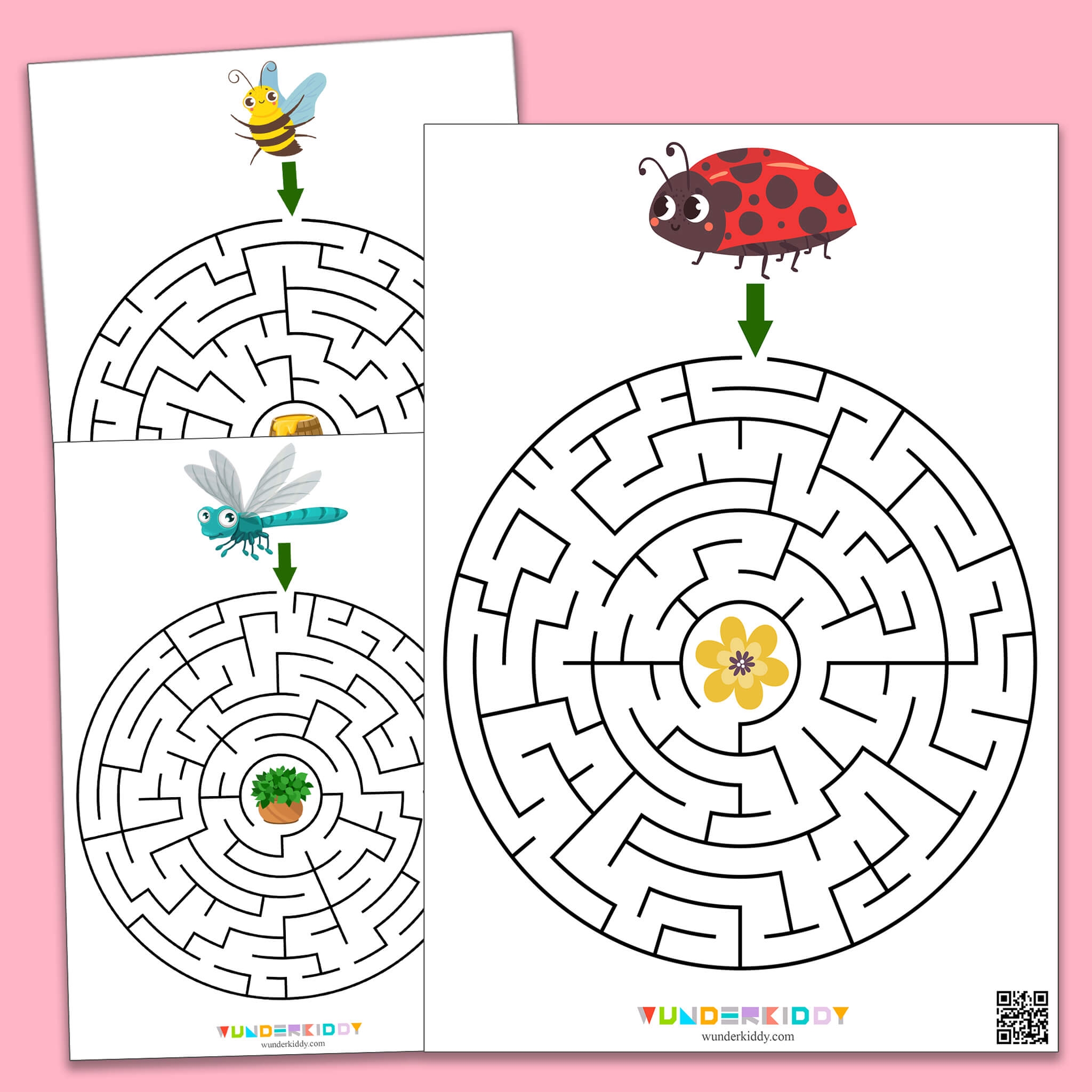 Tracing Mazes Worksheets
