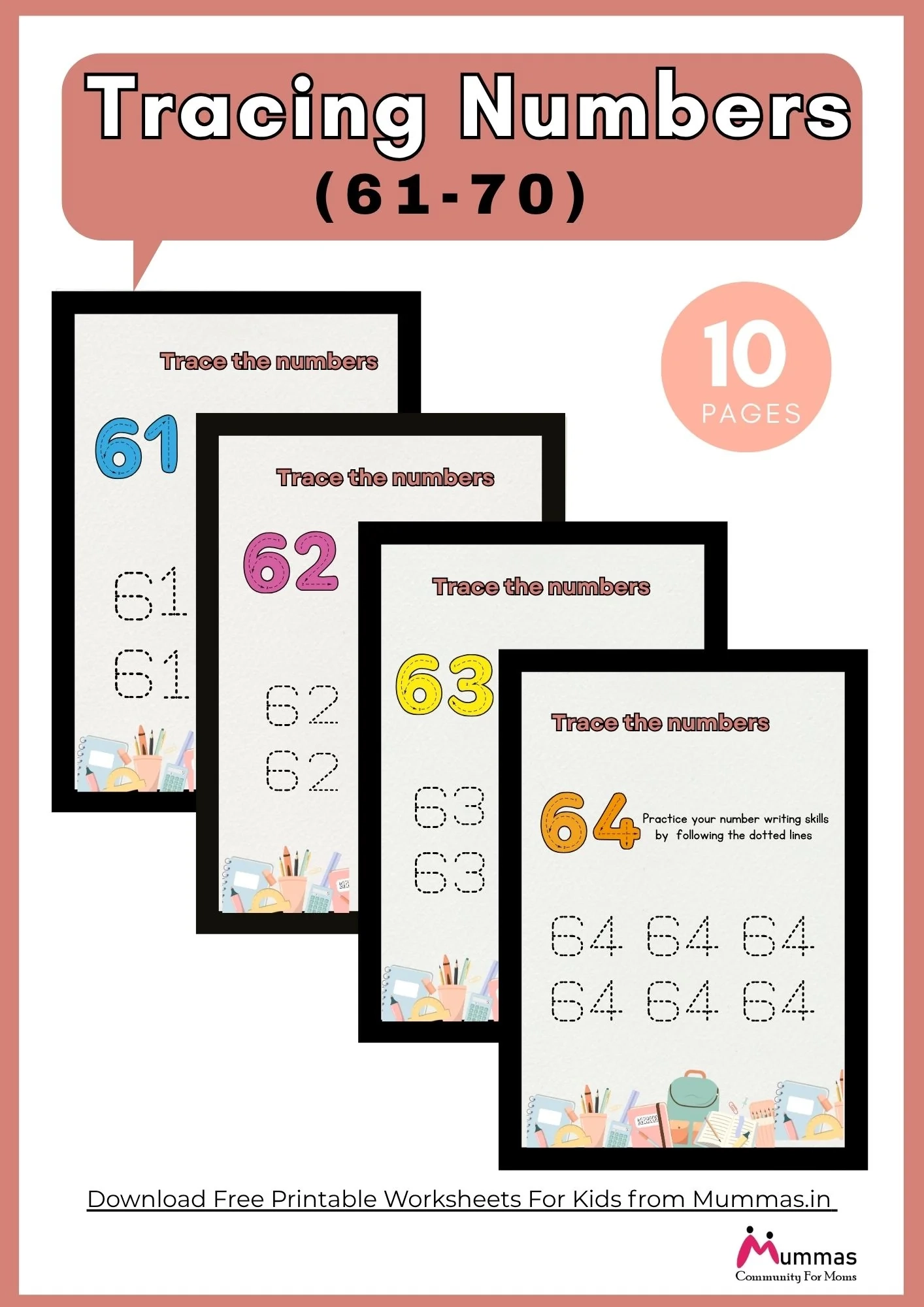 Free Printable Montessori Kids Practice Writing Numbers Worksheet Free Printable Montessori Kids Practice Writing Numbers Worksheet