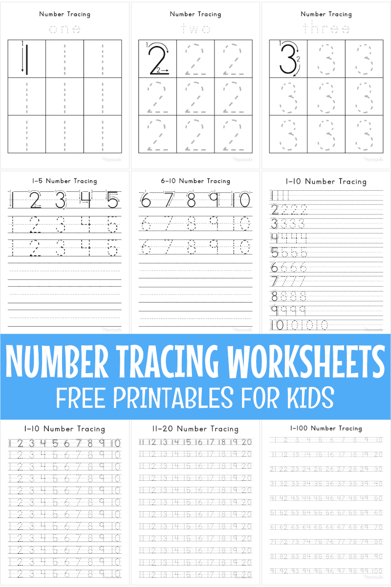 Tracing Numbers 1-30 Worksheets Pdf