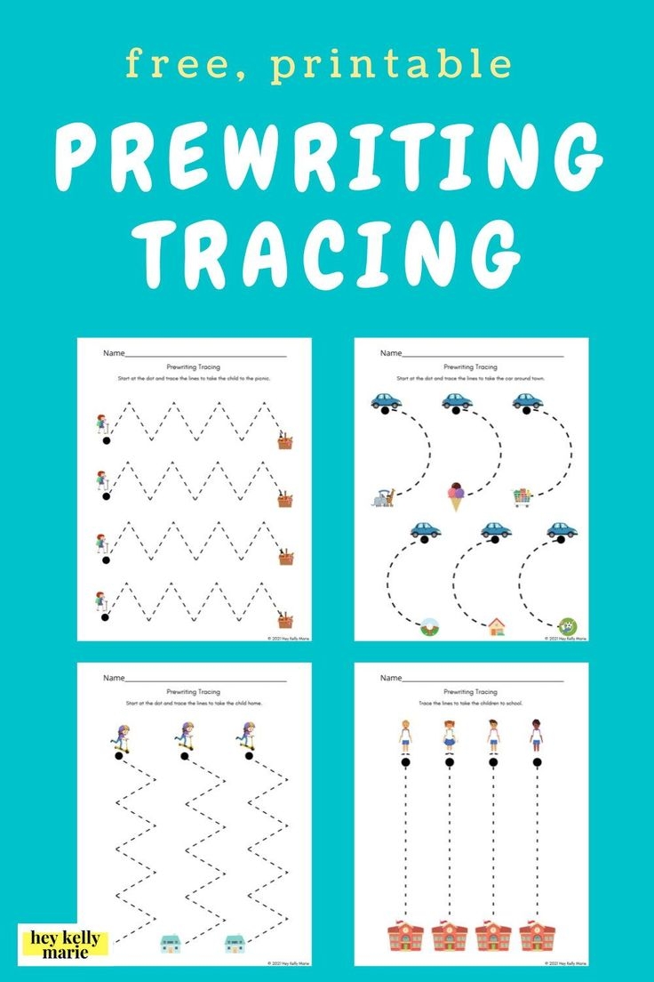 Preschool Pre Writing Tracing Pages