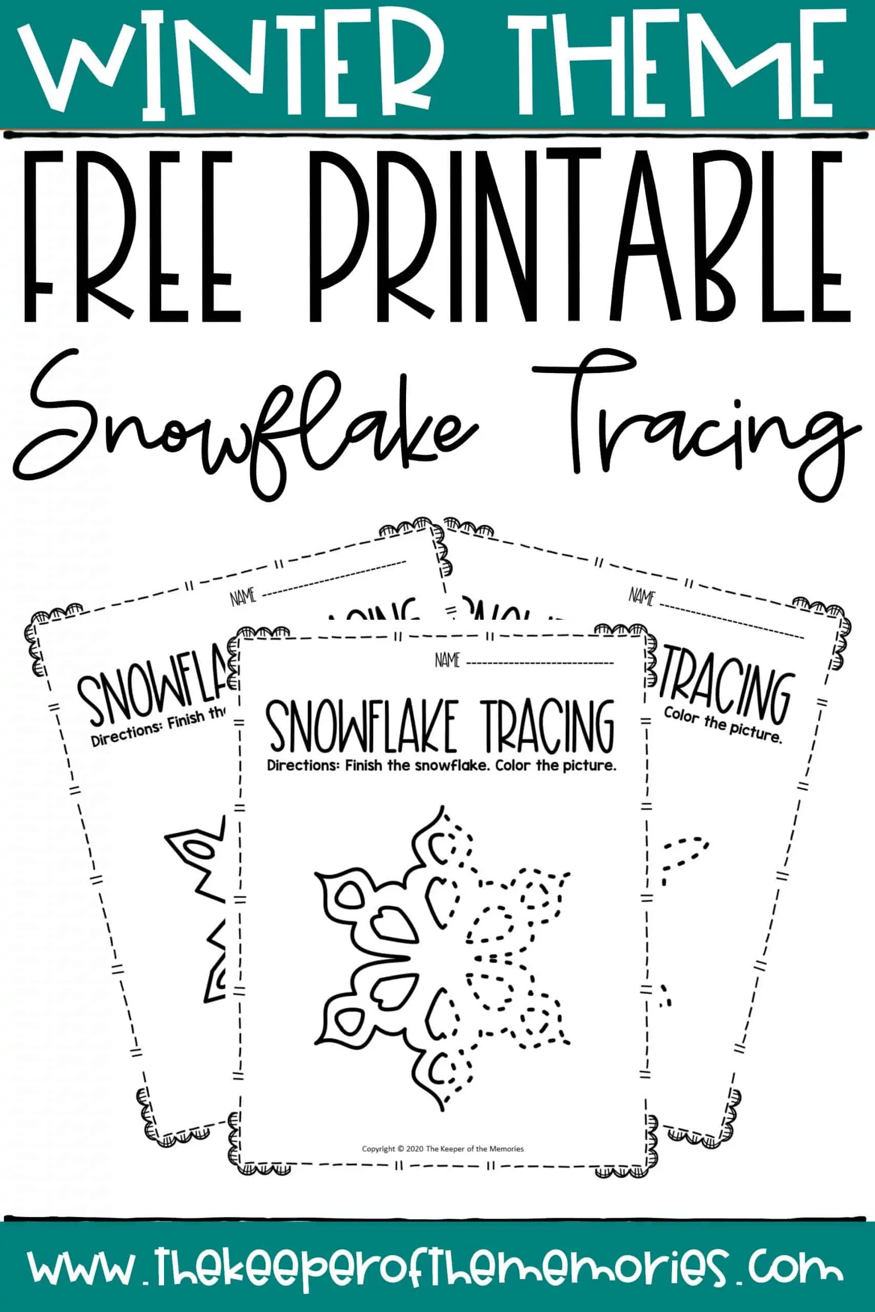 Snowflake Tracing Worksheet