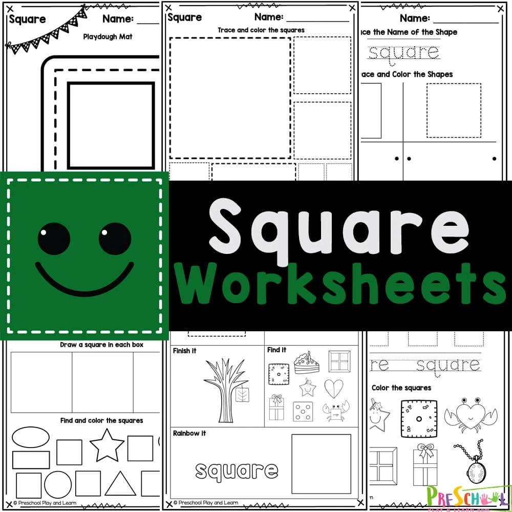 Tracing Squares Worksheets