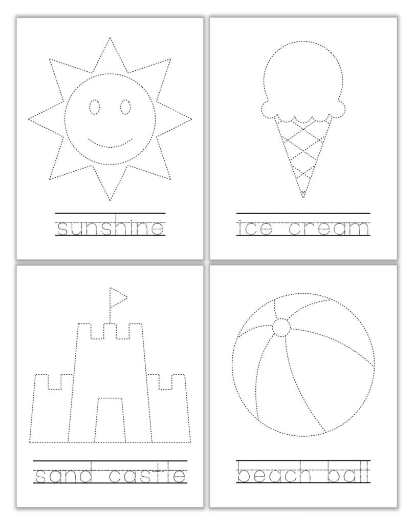 Free Printable Summer Tracing Worksheets For Preschool The Craft 