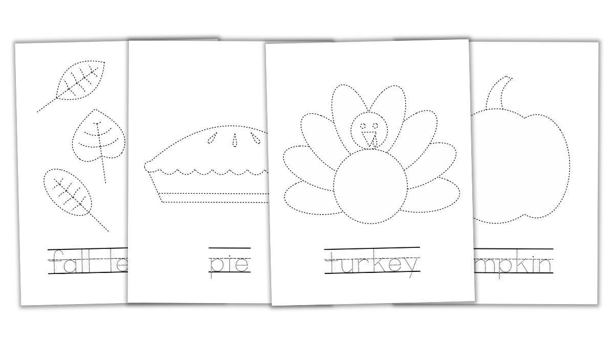 Free Printable Thanksgiving Tracing Worksheets For Preschool The 