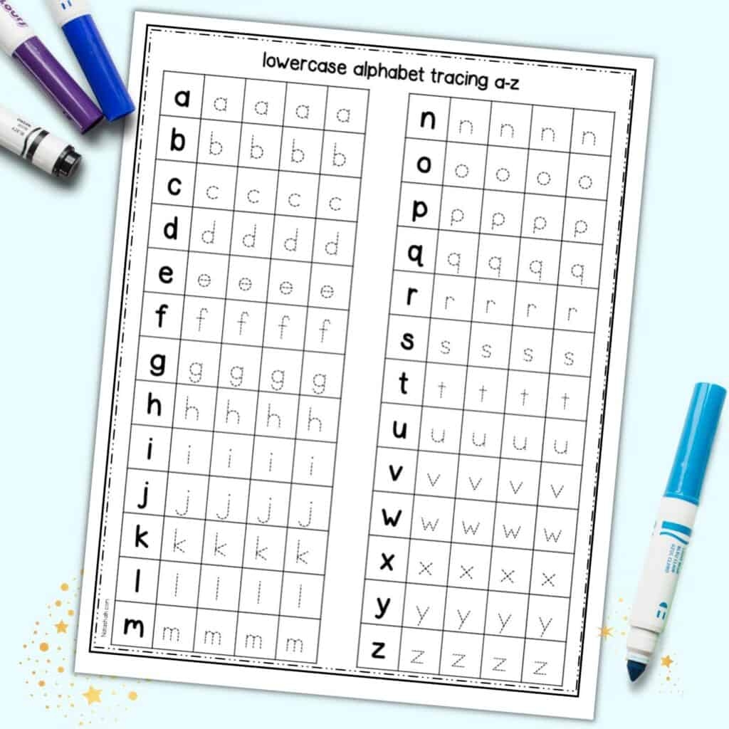 Alphabet Lowercase Tracing