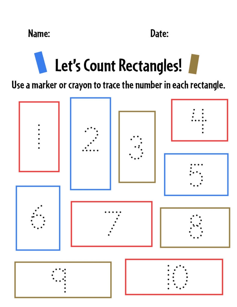 Tracing Rectangle Worksheet