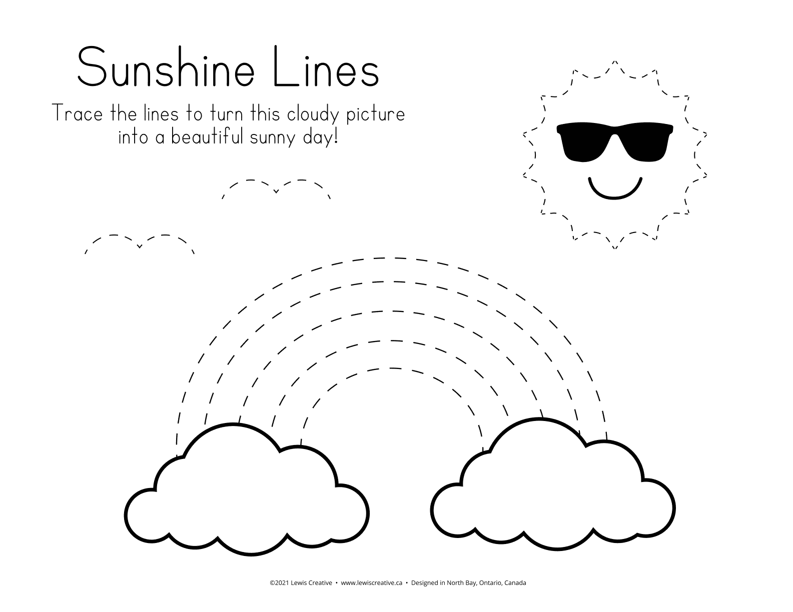 Summer Tracing Worksheets Preschool