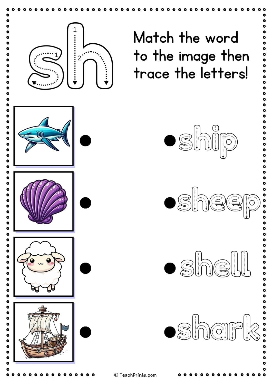 Free Sh Worksheets Teach Prints